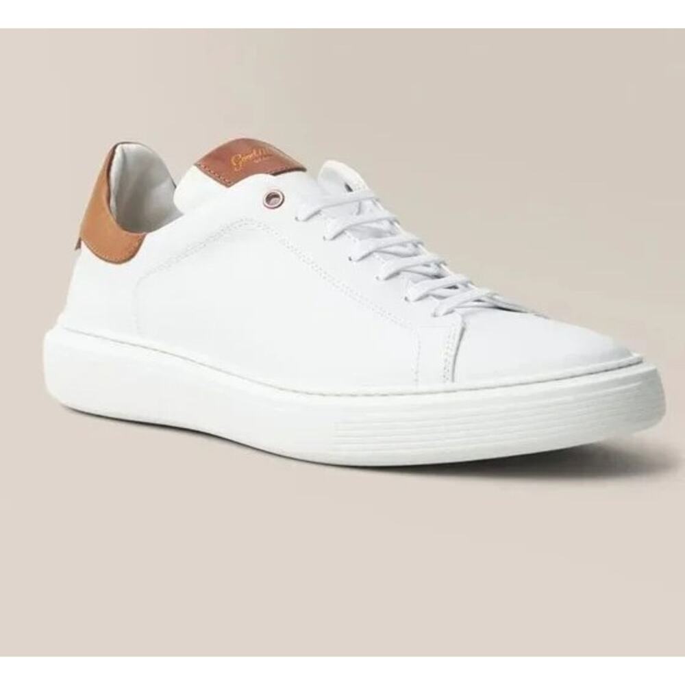 Good Man NIB Brand Legend London White Dark Vachetta Edge Italy Sneakers Men's 7